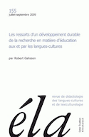 Études de linguistique appliquée, no 155